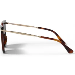 Jimmy Choo - Ciara - Brown Cat Eye Sunglasses with Rose Gold Temples - Jimmy Choo Eyewear - Avvenice