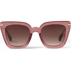 Jimmy Choo - Ciara - Burgundy Cat Eye Sunglasses with Light Gold Temples - Jimmy Choo Eyewear - Avvenice