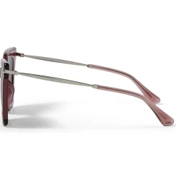 Jimmy Choo - Ciara - Burgundy Cat Eye Sunglasses with Light Gold Temples - Jimmy Choo Eyewear - Avvenice