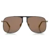 Jimmy Choo - Dan - Black Square Frame Sunglasses with Gold Mirror Lenses - Jimmy Choo Eyewear - Avvenice