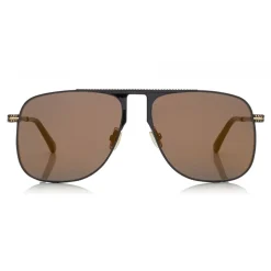 Jimmy Choo - Dan - Black Square Frame Sunglasses with Gold Mirror Lenses - Jimmy Choo Eyewear - Avvenice