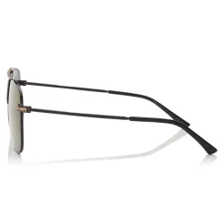 Jimmy Choo - Dan - Black Square Frame Sunglasses with Gold Mirror Lenses - Jimmy Choo Eyewear - Avvenice