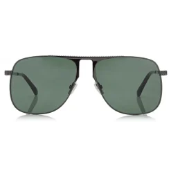 Jimmy Choo - Dan - Dark Ruthenium Square Frame Sunglasses with Green Lenses - Jimmy Choo Eyewear - Avvenice