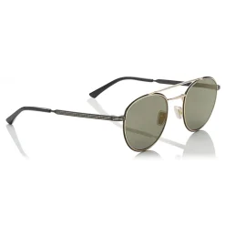 Jimmy Choo - Dave - Black and Gold Metal Aviator Sunglasses with Mirror Lenses - Jimmy Choo Eyewear - Avvenice