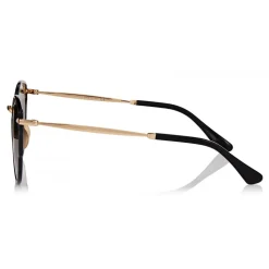 Jimmy Choo - Dhelia - Black and Rose Gold Metal Sunglasses - Jimmy Choo Eyewear - Cara Delevigne Official - Avvenice