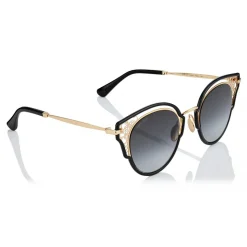 Jimmy Choo - Dhelia - Black and Rose Gold Metal Sunglasses - Jimmy Choo Eyewear - Cara Delevigne Official - Avvenice