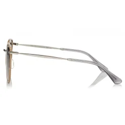 Jimmy Choo - Dhelia - Nude and Palladium Metal Sunglasses - Sunglasses - Jimmy Choo Eyewear - Avvenice