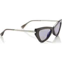 Jimmy Choo - Donna - Blue Sky Mirror Cat Eye Sunglasses with Grey Glitter - Jimmy Choo Eyewear - Avvenice