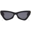 Jimmy Choo - Donna - Grey Cat Eye Sunglasses with Black Frame - Jimmy Choo Eyewear - Avvenice