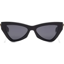 Jimmy Choo - Donna - Grey Cat Eye Sunglasses with Black Frame - Jimmy Choo Eyewear - Avvenice