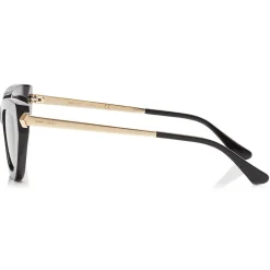 Jimmy Choo - Donna - Grey Cat Eye Sunglasses with Black Frame - Jimmy Choo Eyewear - Avvenice