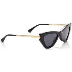 Jimmy Choo - Donna - Grey Cat Eye Sunglasses with Black Frame - Jimmy Choo Eyewear - Avvenice