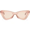 Jimmy Choo - Donna - Pink Flash and Silver Cat Eye Sunglasses with Pink Glitter - Jimmy Choo Eyewear - Avvenice