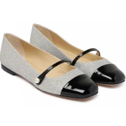 Jimmy Choo - Elisa Balllerina - Black Silver - Jimmy Choo Exclusive Luxury Collection - Avvenice