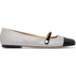 Jimmy Choo - Elisa Balllerina - Black Silver - Jimmy Choo Exclusive Luxury Collection - Avvenice