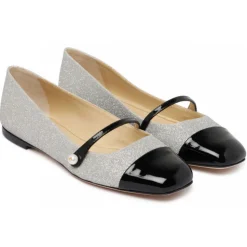 Jimmy Choo - Elisa Flats - Black Silver - Jimmy Choo Exclusive Luxury Collection - Avvenice