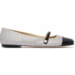 Jimmy Choo - Elisa Flats - Black Silver - Jimmy Choo Exclusive Luxury Collection - Avvenice
