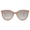 Jimmy Choo - Erie - Nude Oversized Sunglasses with Metal Plexi Glitter - Sunglasses - Jimmy Choo Eyewear - Avvenice