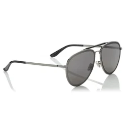 Jimmy Choo - Fin - Dark Ruthenium and Black Metal Aviator Sunglasses - Jimmy Choo Eyewear - Avvenice