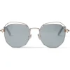 Jimmy Choo - Franny - Rose-Gold and Palladium Hexagon Sunglasses with Grey Lenses - Avvenice