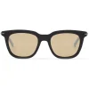 Jimmy Choo - Gad - Black Acetate Square Sunglasses with Silver Mirror Lenses - Jimmy Choo Eyewear - Avvenice