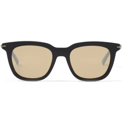 Jimmy Choo - Gad - Black Acetate Square Sunglasses with Silver Mirror Lenses - Jimmy Choo Eyewear - Avvenice
