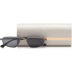 Jimmy Choo - Gal - Grey Fashion Sunglasses with Black Frame - Jimmy Choo Eyewear - Avvenice