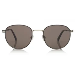 Jimmy Choo - Henri - Black Metal Oval Sunglasses - Jimmy Choo Eyewear - Avvenice