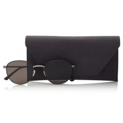 Jimmy Choo - Henri - Black Metal Oval Sunglasses - Jimmy Choo Eyewear - Avvenice