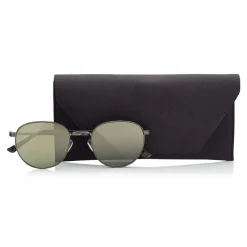 Jimmy Choo - Henri - Dark Ruthenium Oval Metal Sunglasses - Jimmy Choo Eyewear - Avvenice
