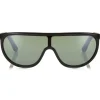 Jimmy Choo - Hugo - Green Mirror Mask Sunglasses with Black Frame and Removable Band - Avvenice