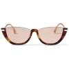Jimmy Choo - Iona - Dark Havana Acetate Cat Eye Sunglasses with Pink-Gold Mirror Lenses - Jimmy Choo Eyewear - Avvenice