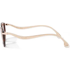 Jimmy Choo - Iona - Dark Havana Acetate Cat Eye Sunglasses with Pink-Gold Mirror Lenses - Jimmy Choo Eyewear - Avvenice