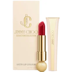 Jimmy Choo - JC Satin Lip Colour - Cherry Kiss Satin Lipstick - Exclusive Collection - Luxury Fragrance - Avvenice