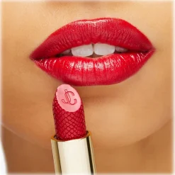Jimmy Choo - JC Satin Lip Colour - Cherry Kiss Satin Lipstick - Exclusive Collection - Luxury Fragrance - Avvenice