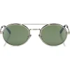 Jimmy Choo - Jeff - Green Mirror Oval Sunglasses with Gold Metal Frame and Black Temple Ends - Avvenice