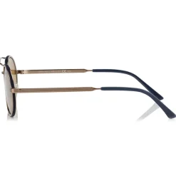 Jimmy Choo - Jeff - Green Mirror Oval Sunglasses with Gold Metal Frame and Black Temple Ends - Avvenice