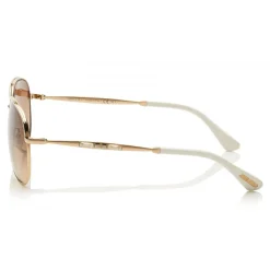 Jimmy Choo - Jewly - Rose Gold and Ivory Aviator Sunglasses - Jimmy Choo Eyewear - Avvenice