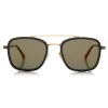 Jimmy Choo - John - Black and Gold Square Frame Sunglasses with Mirror Lenses - Jimmy Choo Eyewear - Avvenice