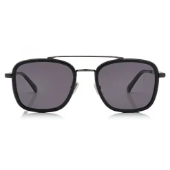 Jimmy Choo - John - Black and Dark Ruthenium Square Frame Sunglasses - Jimmy Choo Eyewear - Avvenice
