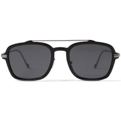 Jimmy Choo - Kevin - Matte Black Titanium Square Sunglasses with Grey Lenses - Jimmy Choo Eyewear - Avvenice
