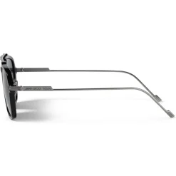 Jimmy Choo - Kevin - Matte Black Titanium Square Sunglasses with Grey Lenses - Jimmy Choo Eyewear - Avvenice
