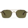 Jimmy Choo - Kit - Semi Matte Brass Sunglasses with Green lenses - Jimmy Choo Eyewear - Avvenice