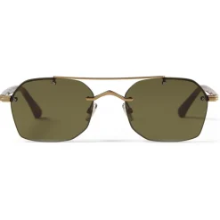 Jimmy Choo - Kit - Semi Matte Brass Sunglasses with Green lenses - Jimmy Choo Eyewear - Avvenice