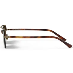 Jimmy Choo - Kit - Semi Matte Brass Sunglasses with Green lenses - Jimmy Choo Eyewear - Avvenice