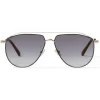 Jimmy Choo - Lex - Rose Gold and Black Aviator Sunglasses with Grey-Shaded Gold Mirror Lenses - Avvenice