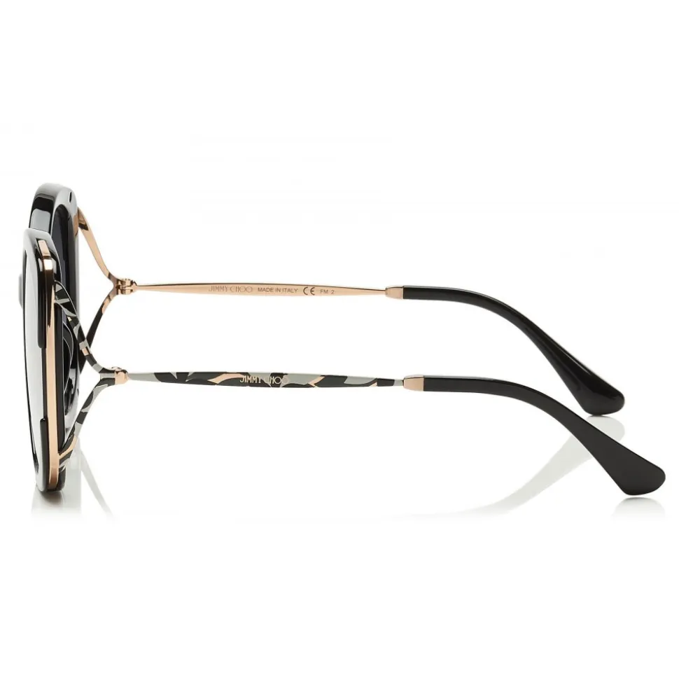 Jimmy Choo - Lila - Black Square Frame Sunglasses - Sunglasses - Jimmy Choo Eyewear - Avvenice