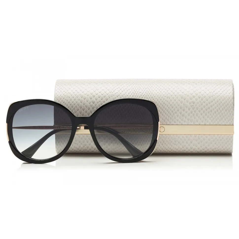 Jimmy Choo - Lila - Black Square Frame Sunglasses - Sunglasses - Jimmy Choo Eyewear - Avvenice