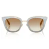 Jimmy Choo - Lory - Black and Gold Cat-Eye Sunglasses with Mirror Lenses - Sunglasses - Jimmy Choo Eyewear - Avvenice