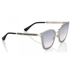 Jimmy Choo - Lory - Light Gold Cat-Eye Sunglasses with Mirror Lenses - Sunglasses - Jimmy Choo Eyewear - Avvenice